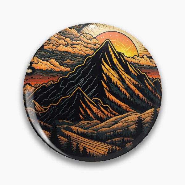 Item preview, Sticker Mountain Beautiful Sunset Art designed and sold by Damian Sobczyk.