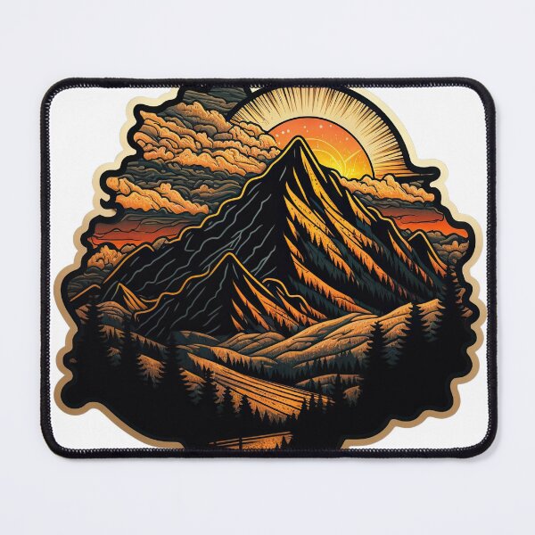 Item preview, Sticker Mountain Beautiful Sunset Art designed and sold by Damian Sobczyk.