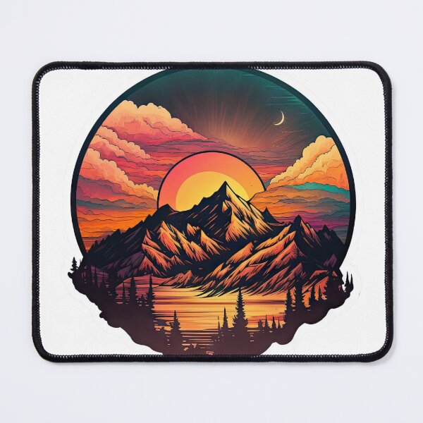 Item preview, Sticker Mountain Beautiful Sunset Art designed and sold by Damian Sobczyk.