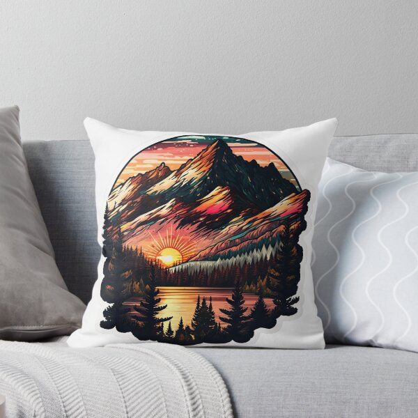 Item preview, Sticker Mountain Beautiful Sunset Art designed and sold by Damian Sobczyk.