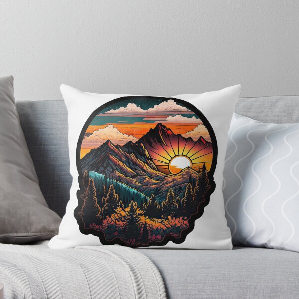 Item preview, Sticker Mountain Beautiful Sunset Art designed and sold by Damian Sobczyk.