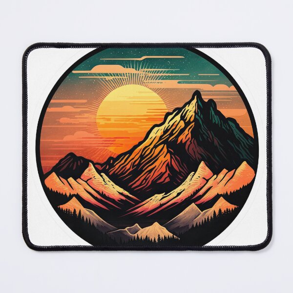 Item preview, Sticker Mountain Beautiful Sunset Art designed and sold by Damian Sobczyk.