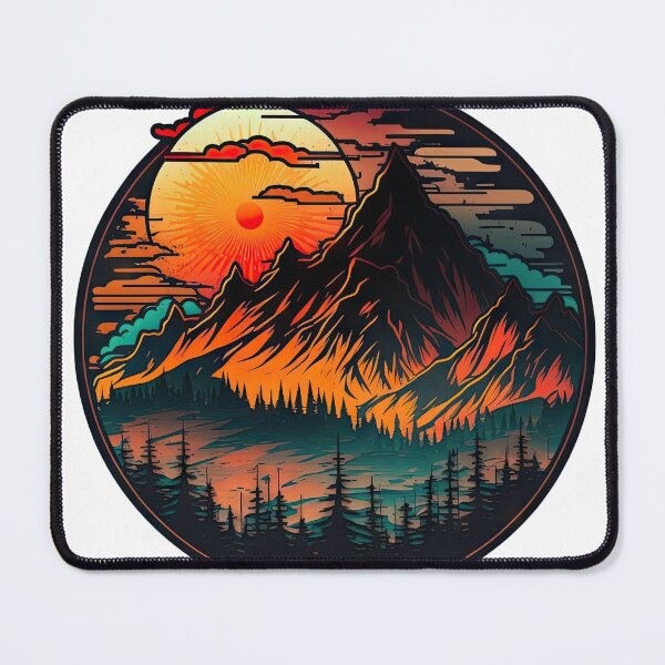 Item preview, Sticker Mountain Beautiful Sunset Art designed and sold by Damian Sobczyk.