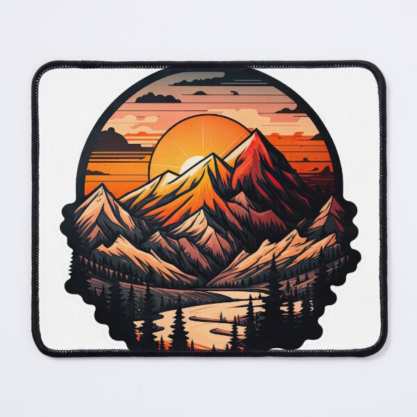 Item preview, Sticker Mountain Beautiful Sunset Art designed and sold by Damian Sobczyk.
