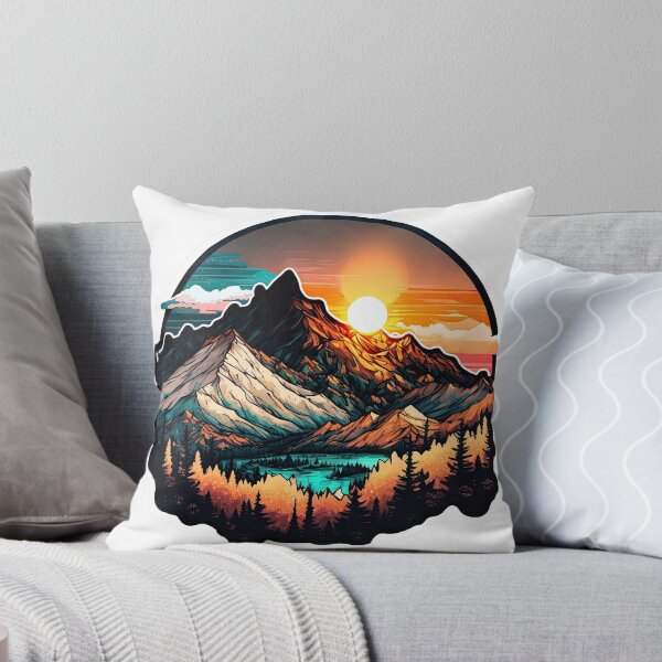 Item preview, Sticker Mountain Beautiful Sunset Art designed and sold by Damian Sobczyk.