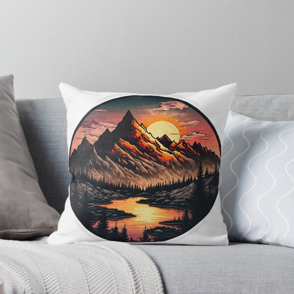Item preview, Sticker Mountain Beautiful Sunset Art designed and sold by Damian Sobczyk.