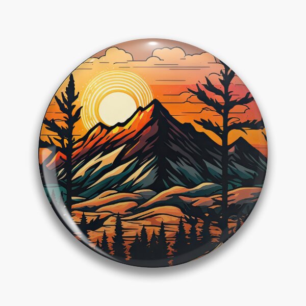 Item preview, Sticker Mountain Beautiful Sunset Art designed and sold by Damian Sobczyk.