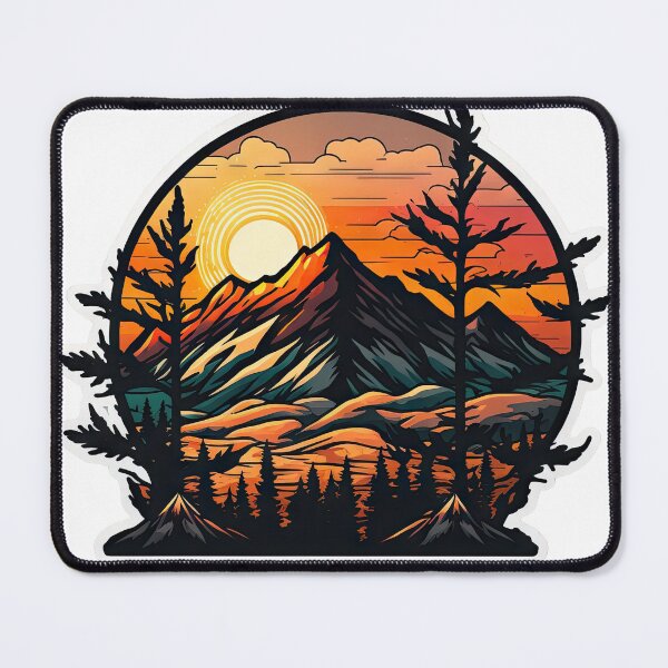 Item preview, Sticker Mountain Beautiful Sunset Art designed and sold by Damian Sobczyk.