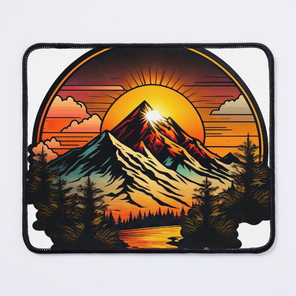 Item preview, Sticker Mountain Beautiful Sunset Art designed and sold by Damian Sobczyk.