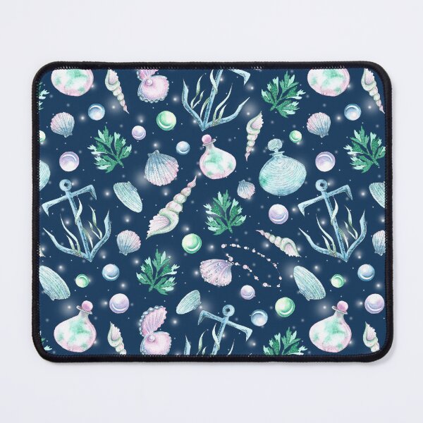 Item preview, Mermaid / sea witch aesthetic pattern /dark background designed and sold by Carrot Faery Art.