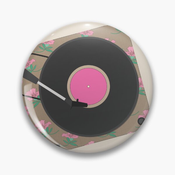 Item preview,  Floral Pink Retro Turntable designed and sold by dailycake.