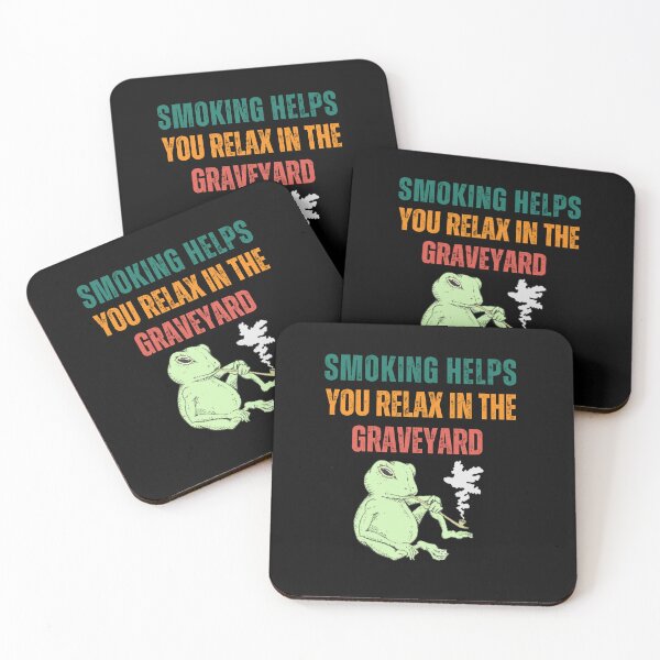 Item preview, Smoking helps you relax in the graveyard designed and sold by blakfrog.