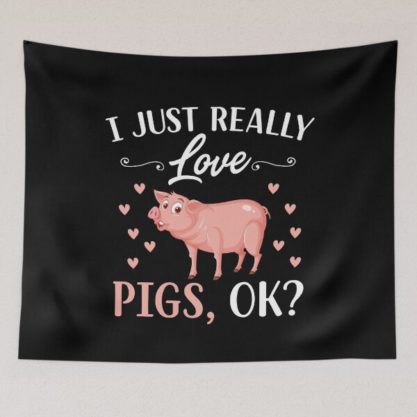 Item preview, I Just Really Love Pigs Ok? - Funny Pig Lovers Gift designed and sold by Creative Angel.