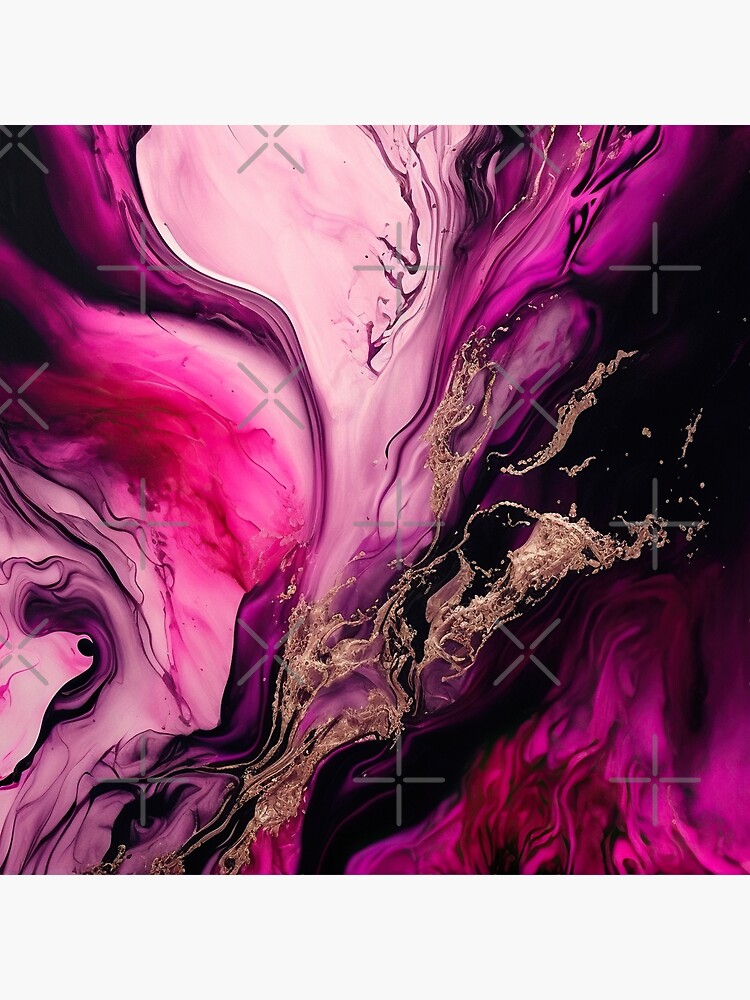 Pink/black fashion marble canvas