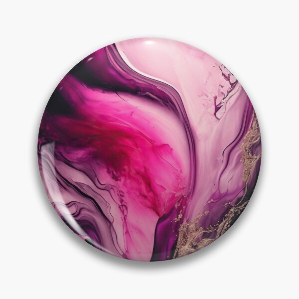 Item preview, Elegant modern magenta and black liquid art - Abstract black and magenta marble designed and sold by venella.