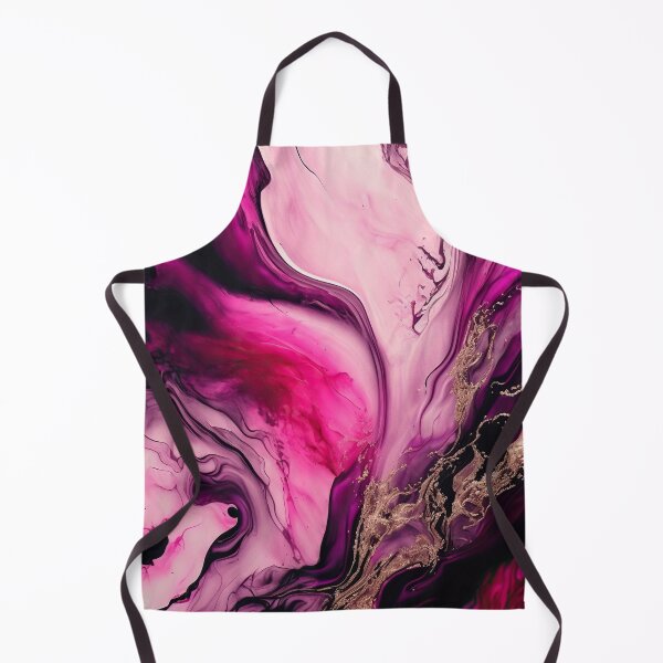 Item preview, Elegant modern magenta and black liquid art - Abstract black and magenta marble designed and sold by venella.