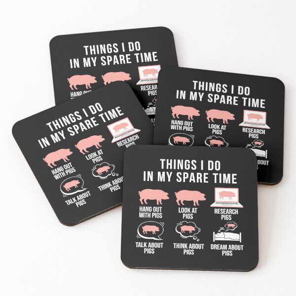 Item preview, Things I Do In My Spare Time - Funny Pig Lovers Gift designed and sold by Creative Angel.