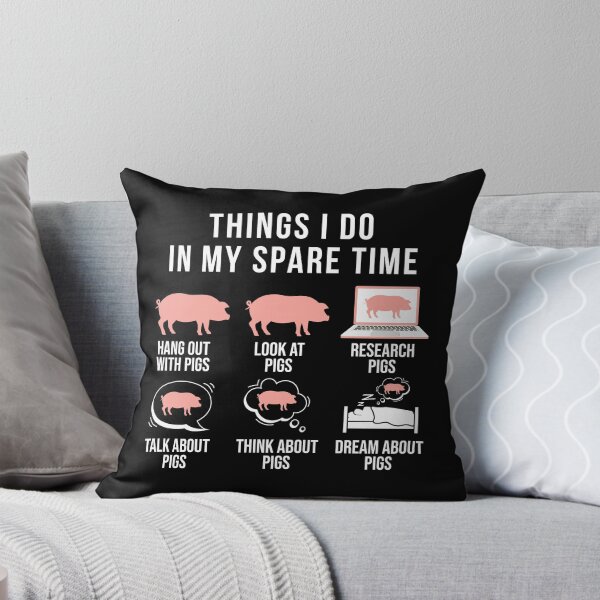 Item preview, Things I Do In My Spare Time - Funny Pig Lovers Gift designed and sold by Creative Angel.