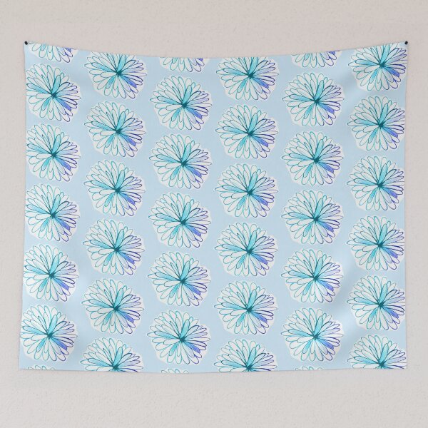 Item preview, Blue color flower pen painting | Pen drawing flower designed and sold by lausn.