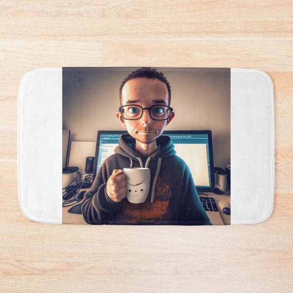 Item preview, IT boy in the office with coffee or tea designed and sold by MLArtifex.