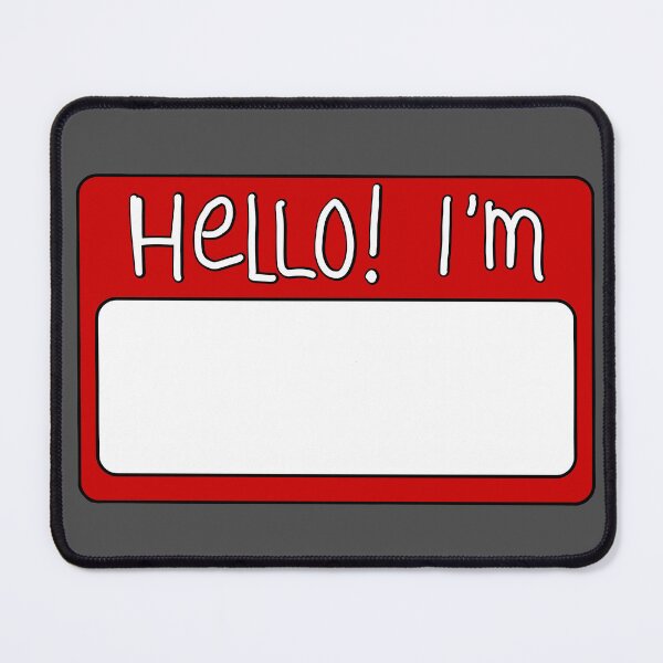 Item preview, "Hello i'm" nametag, emty. Self / personalise designed and sold by Gwebbel.