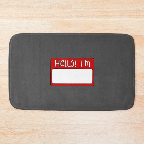 Item preview, "Hello i'm" nametag, emty. Self / personalise designed and sold by Gwebbel.
