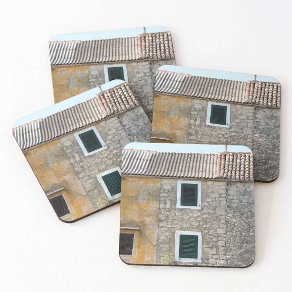 Item preview, Rustic historic, old, stone building with windows in Europe, Croatia designed and sold by Angela Cini.