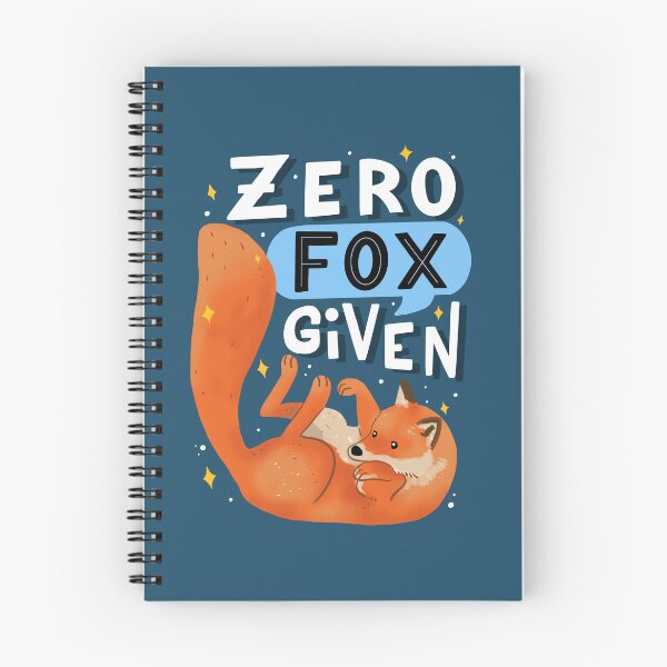 Item preview, zero fox give- funny animal pun quote - quirky handlettering designed and sold by Patrick Gervacio.