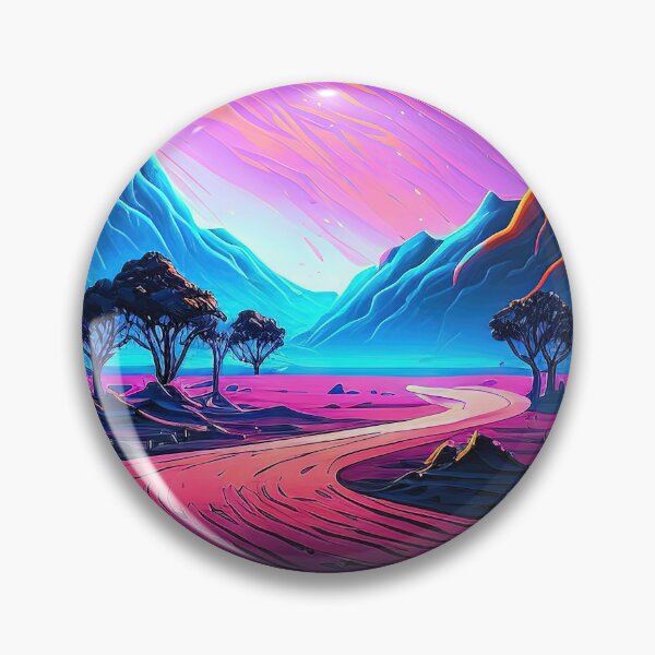 Item preview, Dreaming of a Neon Landscape From Another Universe designed and sold by Mullet Monkey.