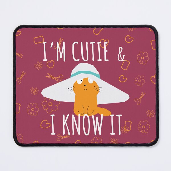 Item preview, Cute Ginger Cat Quilter Says - I'm Cutie and I Know it designed and sold by Olesya-L-Design.