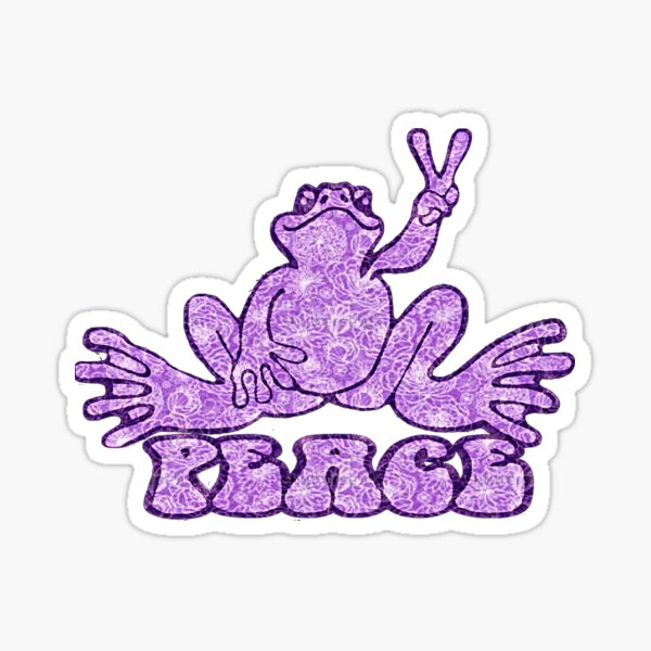 Item preview, Light Purple Peace Frog designed and sold by natnat7w.