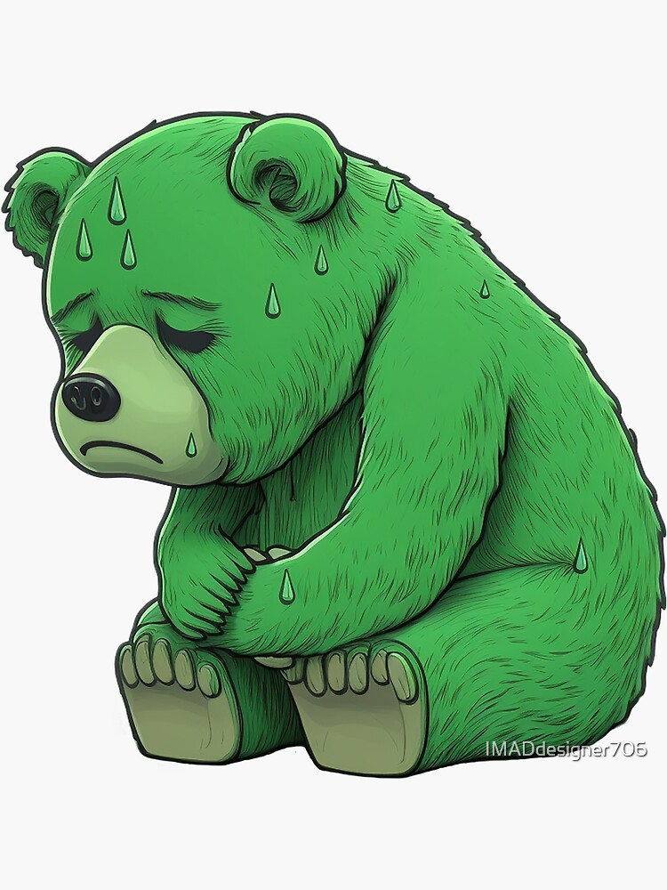 It seems the bear is sad." Sticker for Sale by IMADdesigner706 | Redbubble