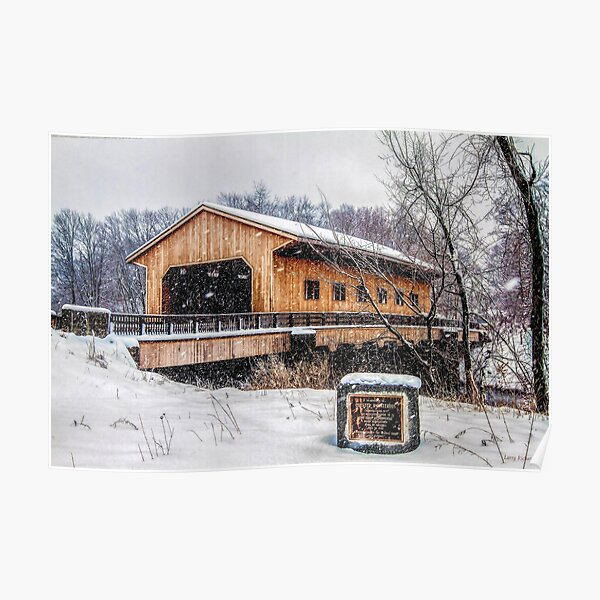 Pepperell MA Covered Bridge Poster