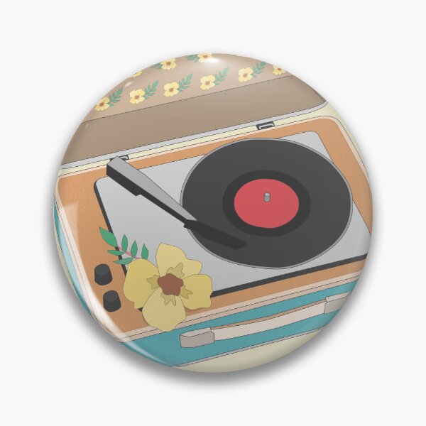 Item preview, Floral Retro Vinyl Record Player designed and sold by dailycake.