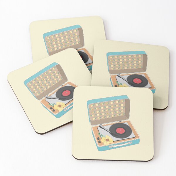 Item preview, Floral Retro Vinyl Record Player designed and sold by dailycake.