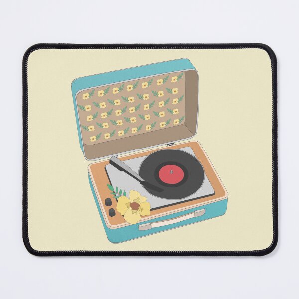 Item preview, Floral Retro Vinyl Record Player designed and sold by dailycake.