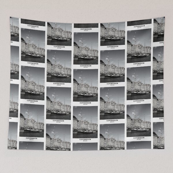 Item preview, Copenhagen Denmark Dorm Room Essentials Minimalist Poster Design  designed and sold by SirajDecors.