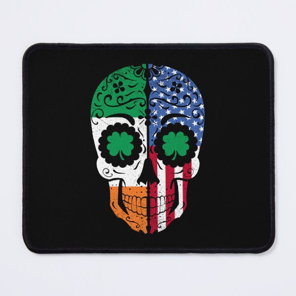 Item preview, Irish American Flag Sugar Skull designed and sold by snickrdoodle.