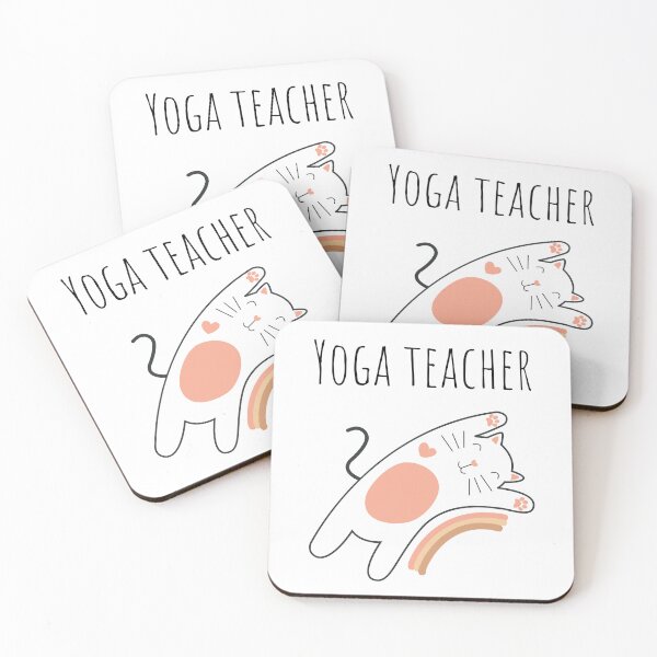 Item preview, Yoga teacher funny cat image designed and sold by Vesna7791.