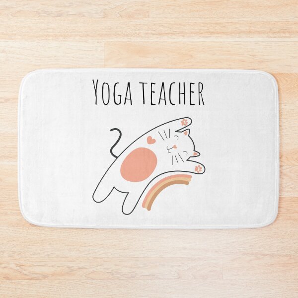 Item preview, Yoga teacher funny cat image designed and sold by Vesna7791.