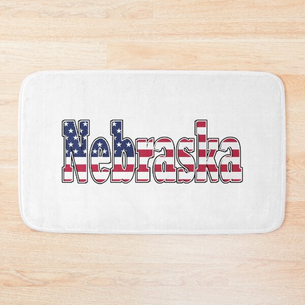 Item preview, Nebraska State Design With Stars and Striped Background designed and sold by Stuart Jones.