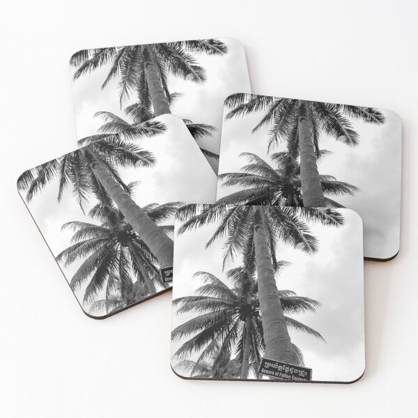 Item preview, "Beware of coconut trees" Black and White designed and sold by stedata.
