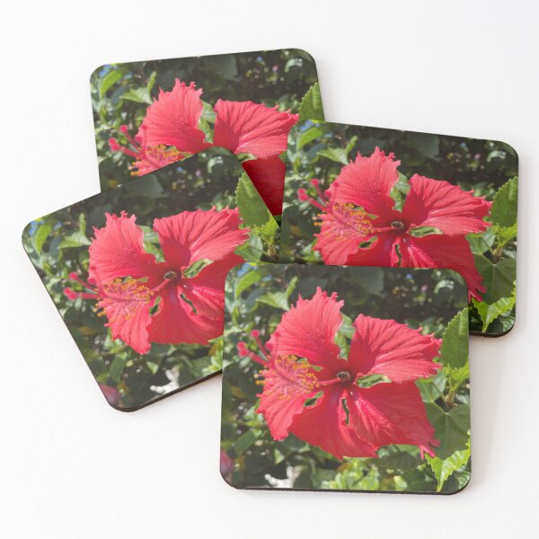 Item preview, Red Hibiscus & Honey Bee designed and sold by Warm Fuzzies By Amanda.