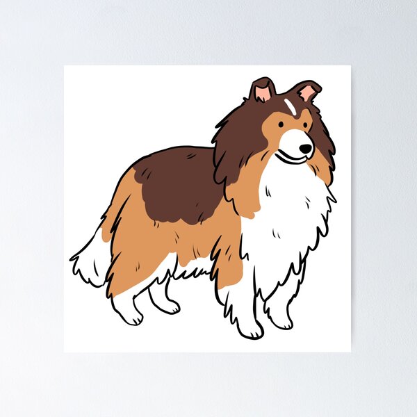Item preview, Shetland sheepdog cute illustration  designed and sold by Yarafantasyart.