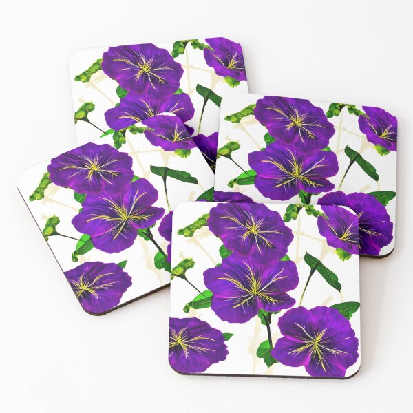 Item preview, Purple hibiscus flower pattern designed and sold by gramizzia.