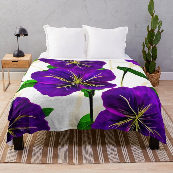 Item preview, Purple hibiscus flower pattern designed and sold by gramizzia.