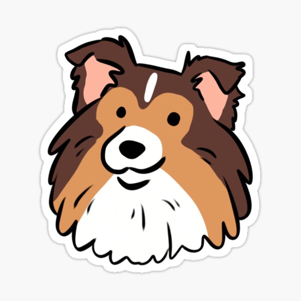 Item preview, Shetland sheepdog cute face illustration  designed and sold by Yarafantasyart.