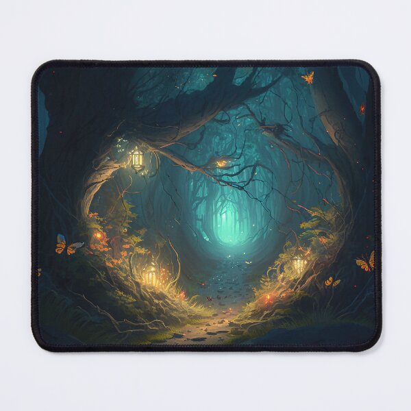 Item preview, A beautiful scene of an enchanted forest, Towering trees and glowing fireflies. designed and sold by DSAHART.