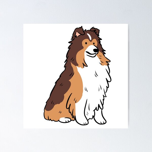 Item preview, Shetland sheepdog cute illustration  designed and sold by Yarafantasyart.