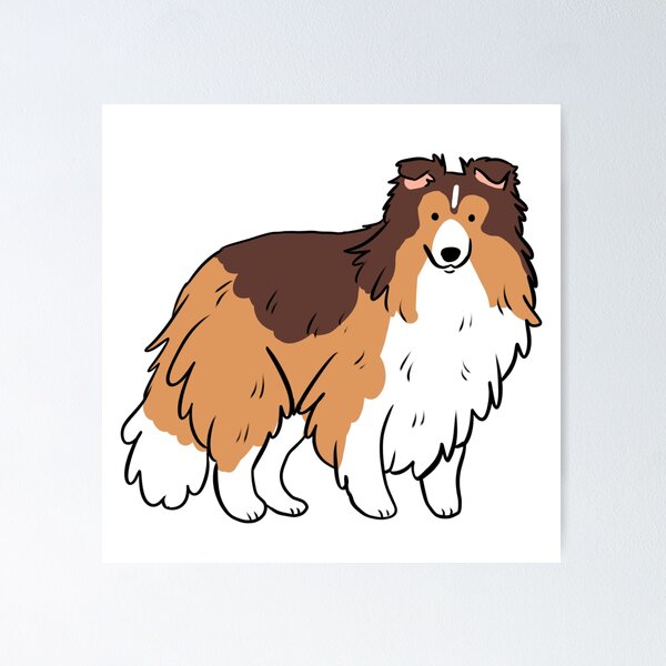 Item preview, Shetland sheepdog cute illustration  designed and sold by Yarafantasyart.